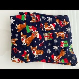 Corgi holiday pajama pants in S
